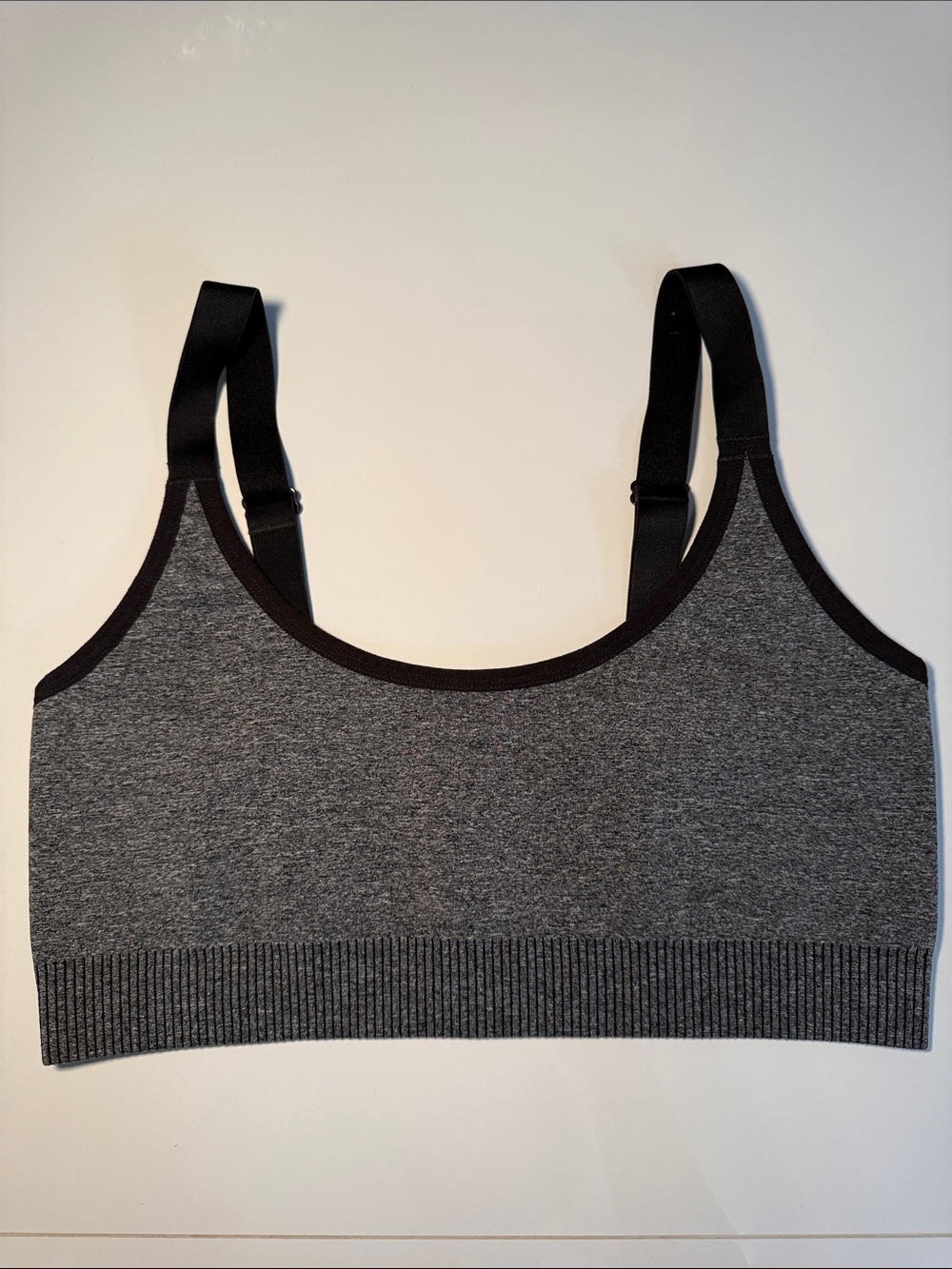 Vitality Heather Gray Seamless Sports Bralette with Adjustable Straps Size Small